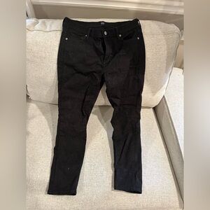 Gap Denim Black Jeans 29 high rise skinny Petite Short Great condition!